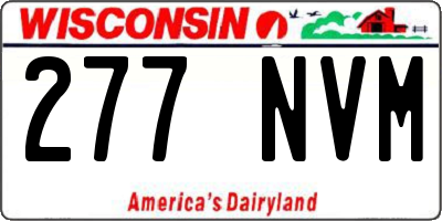 WI license plate 277NVM