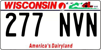WI license plate 277NVN