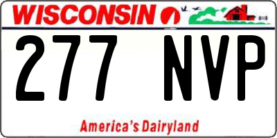 WI license plate 277NVP