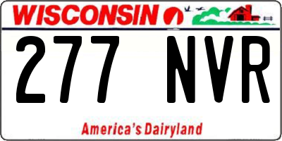 WI license plate 277NVR