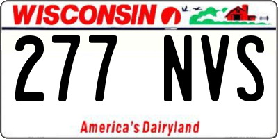 WI license plate 277NVS