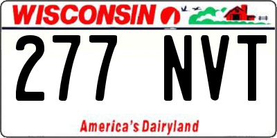 WI license plate 277NVT