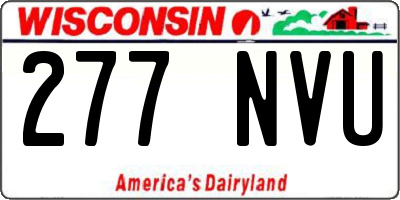 WI license plate 277NVU