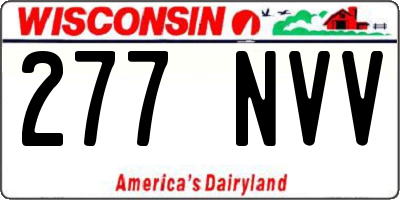 WI license plate 277NVV