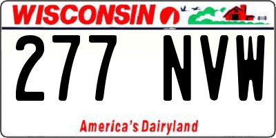 WI license plate 277NVW