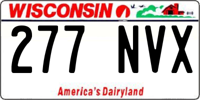 WI license plate 277NVX