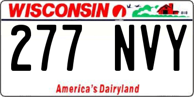 WI license plate 277NVY