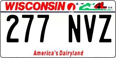 WI license plate 277NVZ