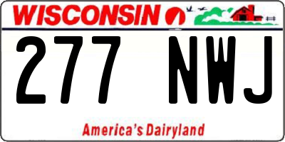 WI license plate 277NWJ