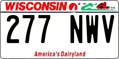 WI license plate 277NWV