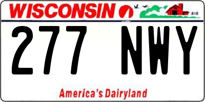 WI license plate 277NWY