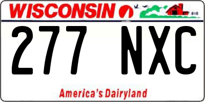 WI license plate 277NXC
