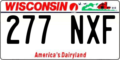 WI license plate 277NXF