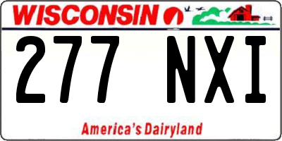 WI license plate 277NXI