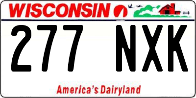 WI license plate 277NXK