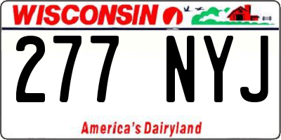 WI license plate 277NYJ