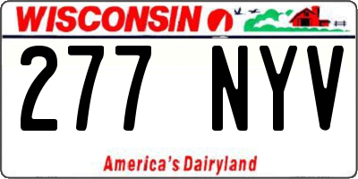WI license plate 277NYV
