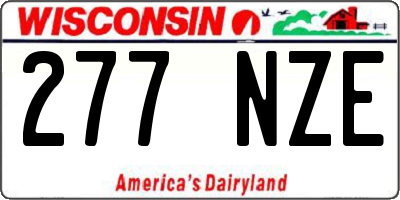 WI license plate 277NZE