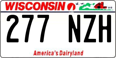 WI license plate 277NZH