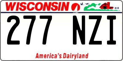 WI license plate 277NZI