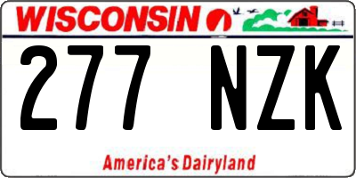 WI license plate 277NZK