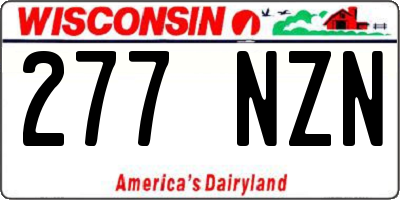 WI license plate 277NZN