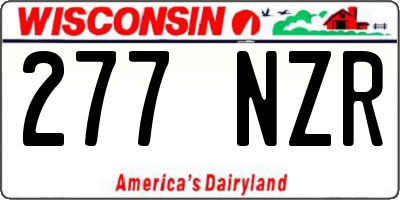 WI license plate 277NZR