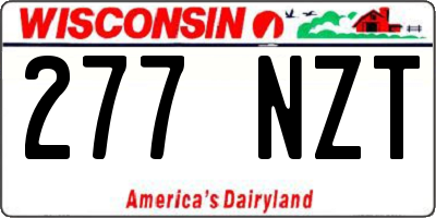 WI license plate 277NZT