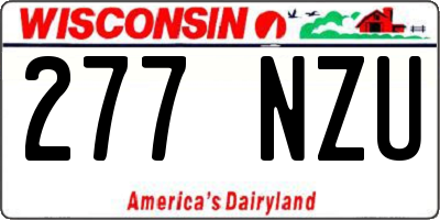 WI license plate 277NZU