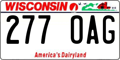 WI license plate 277OAG