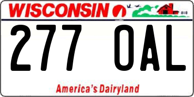 WI license plate 277OAL