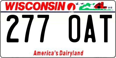 WI license plate 277OAT