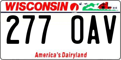 WI license plate 277OAV
