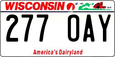 WI license plate 277OAY
