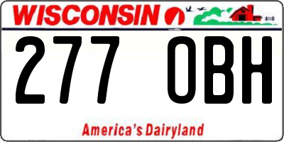 WI license plate 277OBH