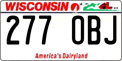 WI license plate 277OBJ