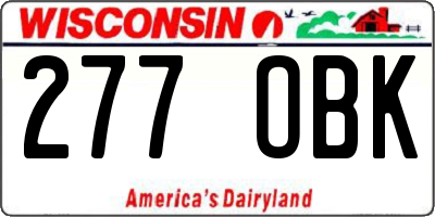 WI license plate 277OBK
