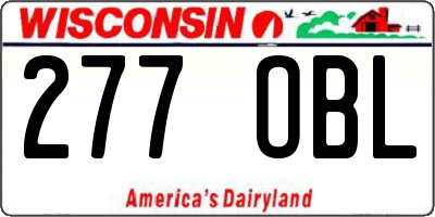 WI license plate 277OBL
