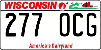 WI license plate 277OCG