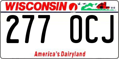 WI license plate 277OCJ