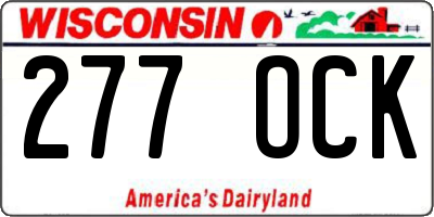 WI license plate 277OCK