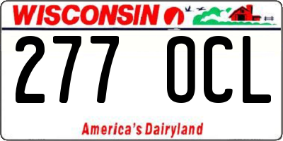WI license plate 277OCL