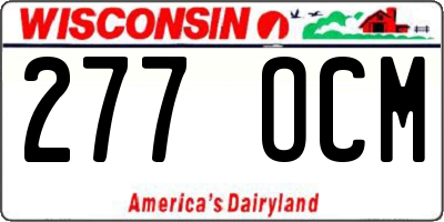 WI license plate 277OCM