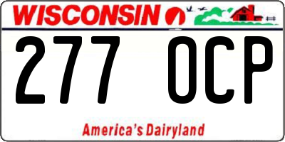 WI license plate 277OCP