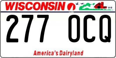 WI license plate 277OCQ