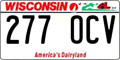 WI license plate 277OCV