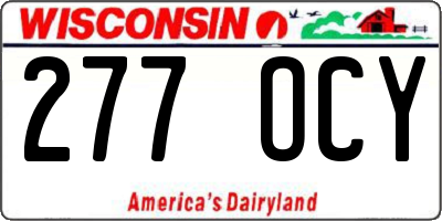 WI license plate 277OCY
