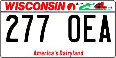 WI license plate 277OEA