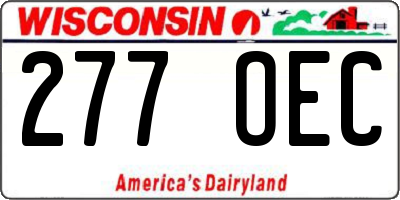 WI license plate 277OEC