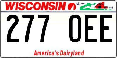 WI license plate 277OEE